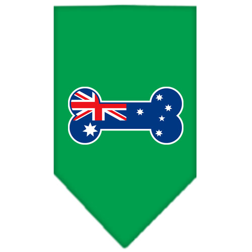 Bone Flag Australian Screen Print Bandana Emerald Green Small